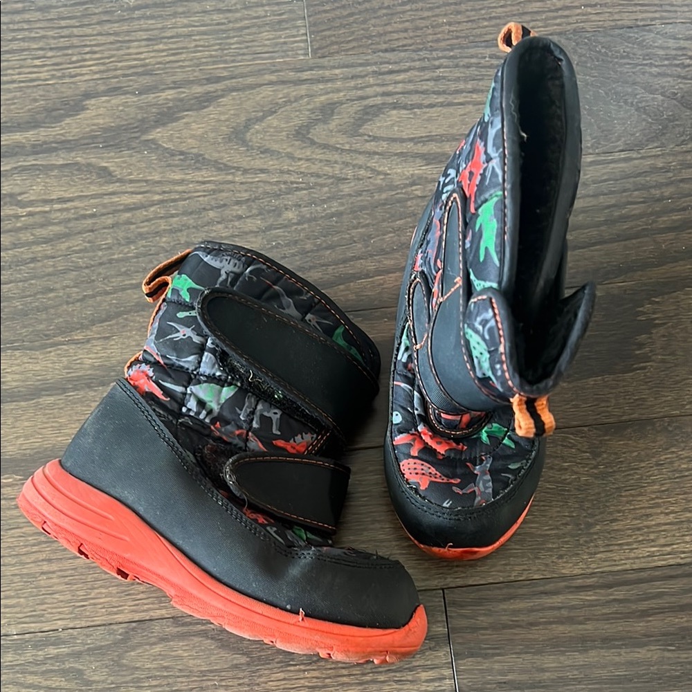 Kids' Black and orange Winter Boots